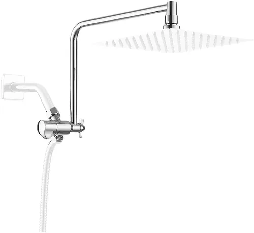 Miniatura 6 de Juego de grifo de sistema de ducha de 12 pulgadas, de latón, universal, ajustable, brazo de extensión, extensor de brazo de ducha de ángulo flexible