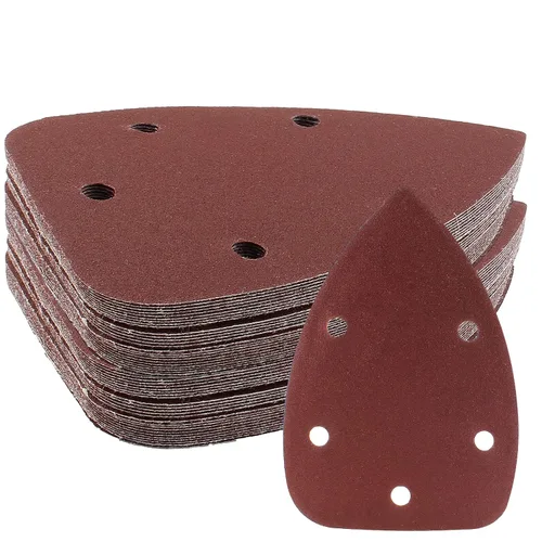 Miniatura 13 de 25 Piezas Papel de Lijado para Detalle de Ratón 40 Grano 5 Agujeros Hojas de Lijado para Ratón con Gancho y Bucle Almohadillas de Lijado para 140mm