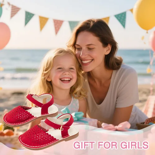 Miniatura 144 de THEE BRON Sandalias cómodas para niñas, zapatos para niños, sandalias rellenas