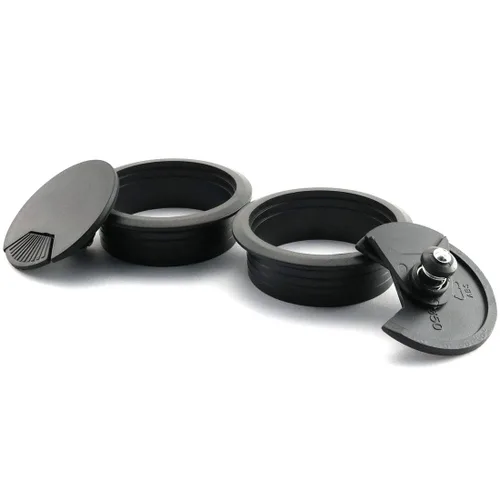 Miniatura 5 de HJ Garden 2 piezas de cable de escritorio de 2-3/8 pulgadas para ojales de cable de escritorio para oficina, PC, organizador de cables, cubierta