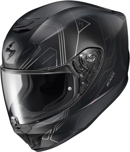 Miniatura 2 de ScorpionEXO R330 - Casco de motocicleta de cara completa con Pinlock Ready Shield Bluetooth con bolsillos para altavoces DOT ECE aprobado Bendr