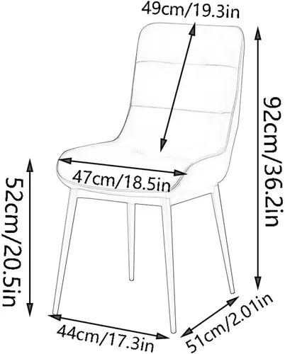 Miniatura 3 de AYARNA Juego de 6 sillas de cocina y comedor de piel sintética, sillas de mostrador para sala de estar, patas de metal resistentes, sillas de Azul