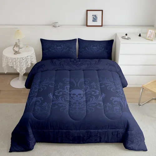 Miniatura 22 de Erosebridal - Juego de ropa de cama damascada negra para adultos, conjunto de edredón victoriano antiguo estilo barroco, tamaño queen, edredón Multi