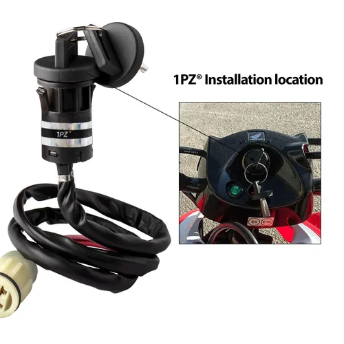 Miniatura 4 de 1PZ Interruptor de llave de encendido para Honda Foreman 450 500 520 Rancher 350 400 420 Rincon 650 680 Rubicon 500 520 1998-2024, interruptor