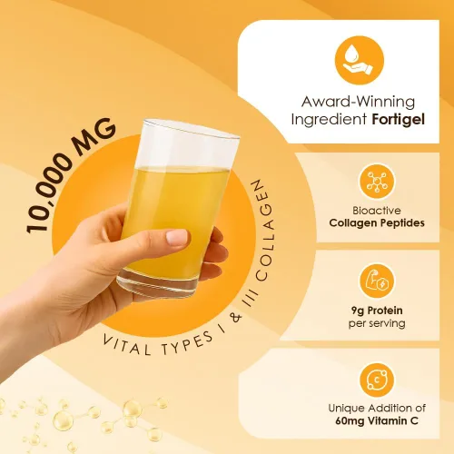 Miniatura 2 de Rawleigh Colágeno BCP-Max: 30 bolsitas aptas para viajes - Delicioso concentrado con sabor a naranja, 10,000 mg de péptidos de colágeno hidrolizados