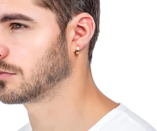 Miniatura 7 de Jstyle Aretes de acero inoxidable para hombre y mujer, hipoalergénicos