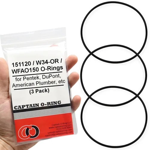 Captain O-Ring - Junta tórica de repuesto 151120/W34-OR compatible con carcasa de filtro de agua Pentek (paquete de 3) [también llamada 152030,