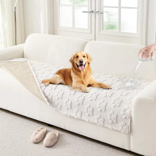 Funda de sofá impermeable para perros, funda antideslizante para sofá seccional, gruesa, suave, lavable, para sofá de 3 cojines, apta para mascotas