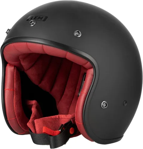 Miniatura 11 de LEM Medio casco de motocicleta, para hombres y mujeres, casco de motocicleta y scooter certificado DOT, estilo vintage para montar en crucero