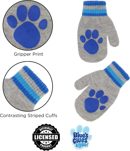 Miniatura 5 de Nickelodeon boys Winter Hat and Mitten Set, Blue's Clues Toddler Beanie for Kids Ages 2-4