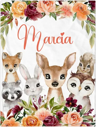 Miniatura 33 de Manta de Bebé Personalizada para Niñas, Manta de Bebé Personalizada con Nombre Súper Suave Mantas con Nombre Personalizado para Niños, Mantas