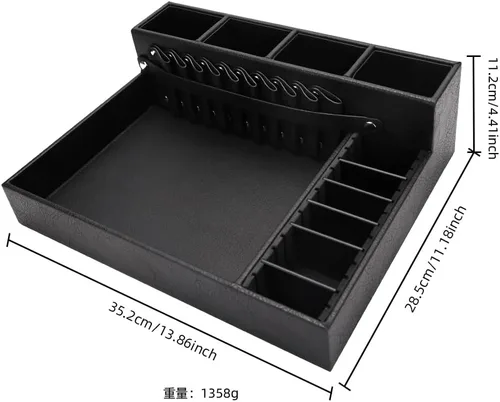Miniatura 4 de Caja de almacenamiento de peluquería, soporte para herramientas de peluquería, caja de almacenamiento grande desmontable multifuncional, soporte