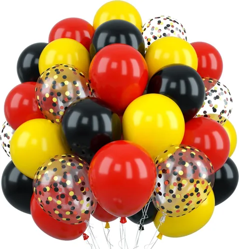 Miniatura 15 de Paquete de 60 globos azul polvoriento dorado, conjunto de globos de látex azul pizarra blanco arena verde azulado turquesa crema beige con confeti