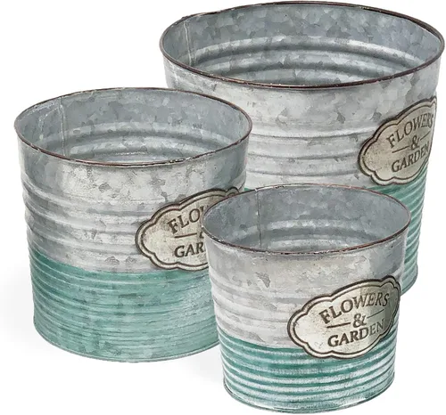 Miniatura 6 de allgala Maceta galvanizada para decoración interior y exterior-7 "-HD60073