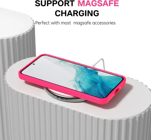 Miniatura 7 de Svanove para Samsung Galaxy S22 Funda de teléfono de silicona magnética, compatible con Magsafe, linda para mujeres, brillante color brillante, gel
