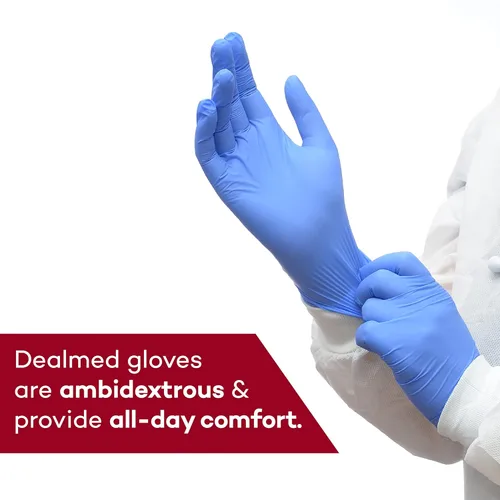Miniatura 5 de Dealmed Guantes de examen médico – 1800 guantes de nitrilo XL, desechables, no irritantes, sin látex, multiuso para un botiquín de primeros auxilios