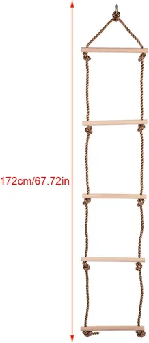 Miniatura 2 de VGEBY Columpio de escalada, cuerda de escalada, escalada para niños, equipo de ejercicio de jardín, columpio de cuerda
