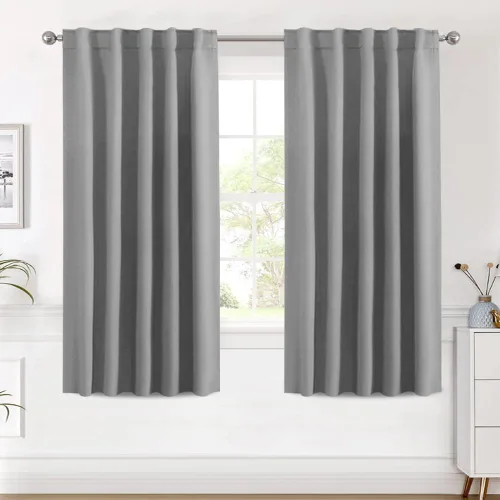 Miniatura 208 de H.VERSAILTEX Cortinas opacas con aislamiento térmico, paneles de tratamiento de ventana, cortinas opacas para oscurecer la habitación, cortinas Gris
