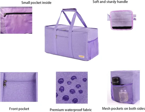 Miniatura 4 de Bolsa grande utilitaria, bolsa impermeable para playa y picnic, almacenamiento plegable y reutilizable
