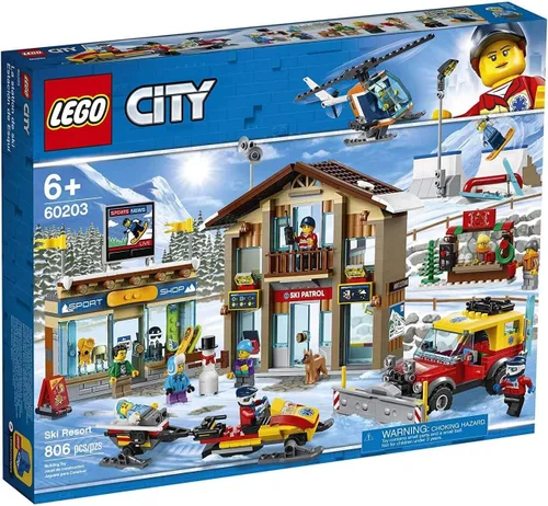 LEGO City Ski Resort 60203 Kit de construcción de juguete de nieve para niños (806 piezas)