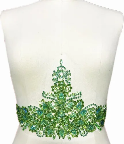 Miniatura 12 de Exquisitos parches de cristal brillantes hechos a mano de color AB para coser con piedras y lentejuelas para vestidos de novia, accesorios manuales