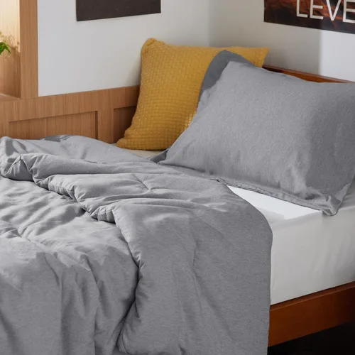Miniatura 359 de Bedsure Juego de edredón Twin/Twin XL, ropa de cama suave beige para todas las estaciones, juego de cama teñido catiónico, 2 piezas, 1 edredón
