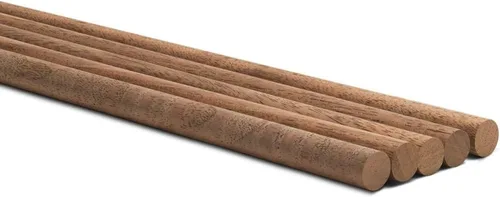 Varilla de madera de nogal de 3/8 pulgadas x 36 unidades, paquete de 5 palos de madera para manualidades y carpintería, por Woodpeckers