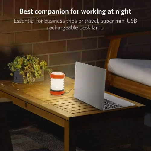 Miniatura 8 de THORFIRE - Linterna de campamento de manivela de mano, 2 unidades, luz LED plegable 2 en 1 recargable por USB, supervivencia de emergencia por