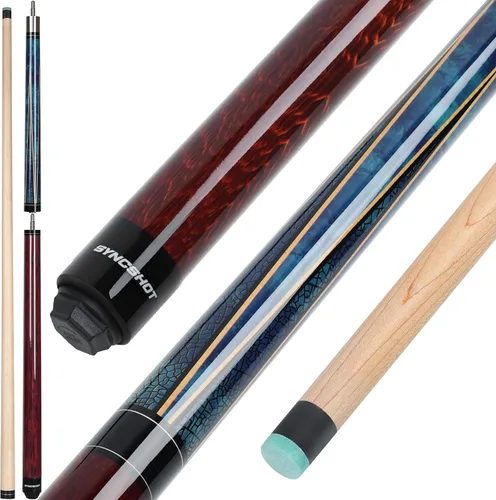 Miniatura 9 de 2 en 1 Heavy Break Jump Cue: 3 piezas Break Cue Pool Stick 58 pulgadas 0.551 in Pro Tips Fas-Grade Maple Wood Jump&Break Palos de taco de piscina