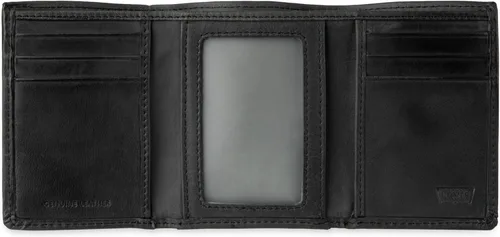 Miniatura 26 de Levi's Billetera triple para hombre, elegante y delgada, incluye ventana de identificación y tarjetero de crédito