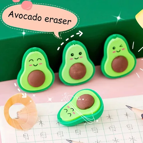 Miniatura 7 de 30 borradores de aguacate, mini borradores para niños, fiesta de premios, carnaval y suministros escolares Palta