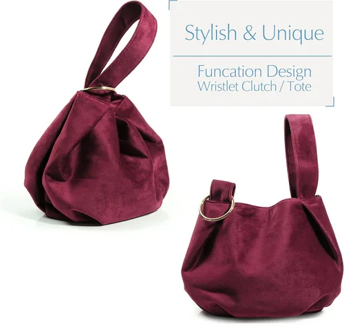Miniatura 3 de Bolso de mano de terciopelo con asa superior para mujer, pequeño bolso de mano