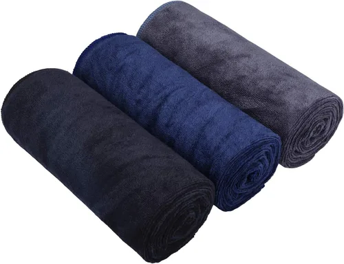 HOPESHIN - Toallas de yoga para gimnasios, toallas de microfibra absorbente para hombres y mujeres, suaves, de secado rápido, paquete de 3, 16 x 32