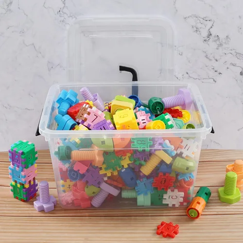 Miniatura 5 de Ggbin Caja de almacenamiento de plástico con pestillo de 12 cuartos de galón, contenedor de almacenamiento con tapa transparente