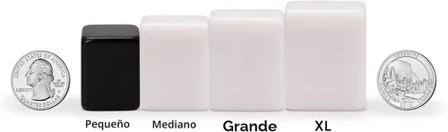 Miniatura 9 de Juego de Mahjong chino de Yellow Mountain Imports, Jet Set - con 148 azulejos pequeños negros y estuche de madera, girador de madera, dados