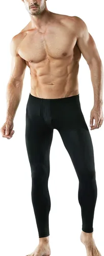 Miniatura 7 de TSLA Pantalones de ropa interior térmica para hombre, leggings largos con forro polar cálido, capa base de invierno