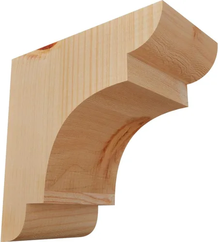 Miniatura 128 de Ekena Millwork COR04X12X12NEB00RWR 4 pulgadas de ancho x 12 pulgadas de profundidad x 12 pulgadas de alto New Brighton Rough Sawn Corbel, cedro rojo