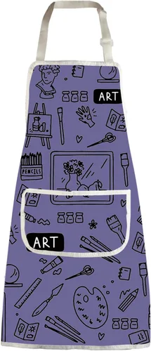 MBMSO Delantal de pintor de artista con bolsillos, regalo para pintores de arte, regalo para amantes del arte, regalo para profesores de arte,