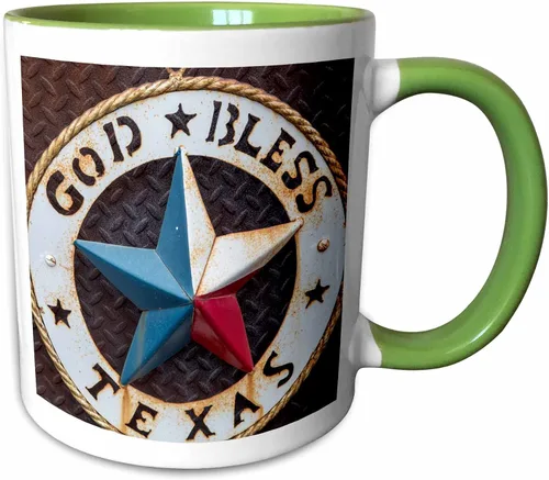 Miniatura 12 de 3dRose Lone star of Texas Emblem, Austin, Texas, Estados Unidos, taza negra de dos tonos de 11 oz
