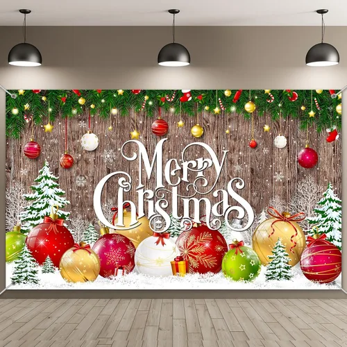 Irenare Telón de fondo de Navidad, banner de Feliz Navidad, decoración para fiesta, fondo de fotografía de Navidad, accesorios para fotos,