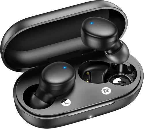 kurdene Auriculares inalámbricos Bluetooth de 5.3 pulgadas, auriculares ligeros, sonido de graves profundos, micrófonos integrados, auriculares de