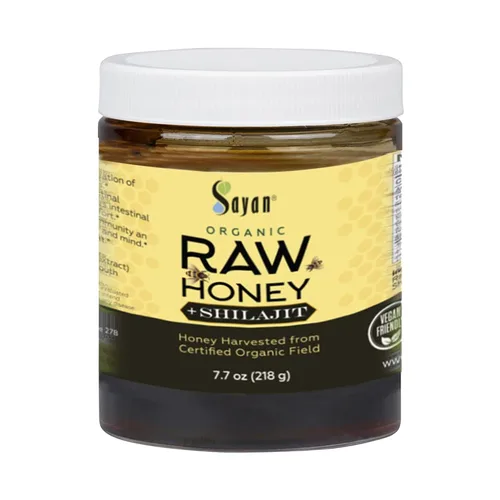 Sayan Miel orgánica con resina pura Shilajit 7.7 oz/218 g - Potente suplemento de ácido fúlvico - Apoyo al sistema inmunológico, desintoxicación y