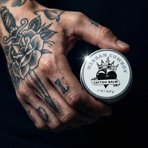 Miniatura 7 de Herban Cowboy Bálsamo de tatuaje para un cuidado óptimo del tatuaje y vida útil, mejorado con ingredientes naturales, no graso, no arenoso