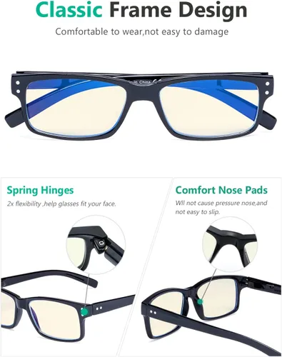 Miniatura 3 de Eyekepper Paquete de 7 lentes de lectura con bloqueo de luz azul para hombres +1.50 Bloqueador de luz azul b40 – 7 pares