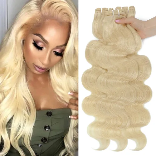 Miniatura 20 de DMKEEP Extensiones de cabello humano ondulado con cierre, 12, 14, 16+10 pulgadas, 100% cabello virgen brasileño sin procesar, 3 paquetes con cierre