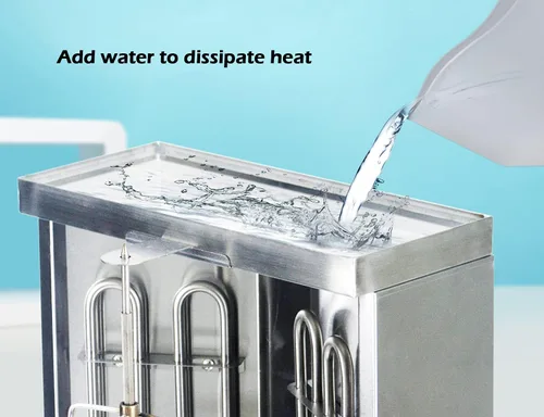 Miniatura 2 de Li Bai Shawarma - Parrilla vertical eléctrica para kebab, horno asador de giroscopio, asador de carne con 2 tubos de calefacción, cuerpo de acero