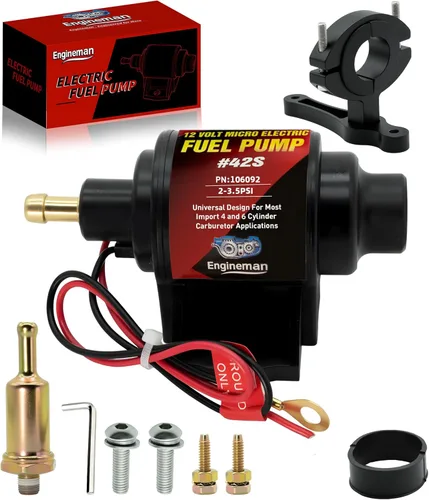 Miniatura 13 de 12D Bomba de combustible eléctrica diesel micro universal de 5/16 pulgada de entrada y salida 12V 1-2 A, 35 GPH, 4-7 PSI 4-7PSI 35 GPH para diesel