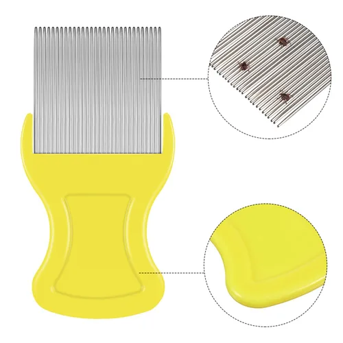 Miniatura 3 de Maitys 8 peines para piojos de pulgas de doble cara para piojos, liendres y eliminación de caspa, peine de plástico y metal, peine para piojos