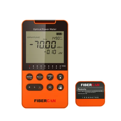 Medidor de potencia óptica -50 ~+30dbm Localizador visual de fallas Probador de cable óptico portátil Herramientas de red con control remoto RJ45