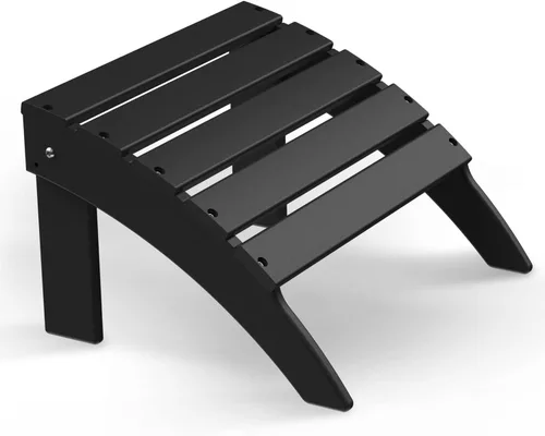 Miniatura 16 de Briopaws Otomana Adirondack plegable, silla Adirondack de polietileno de alta densidad resistente a la intemperie, reposapiés de plástico para Blanco